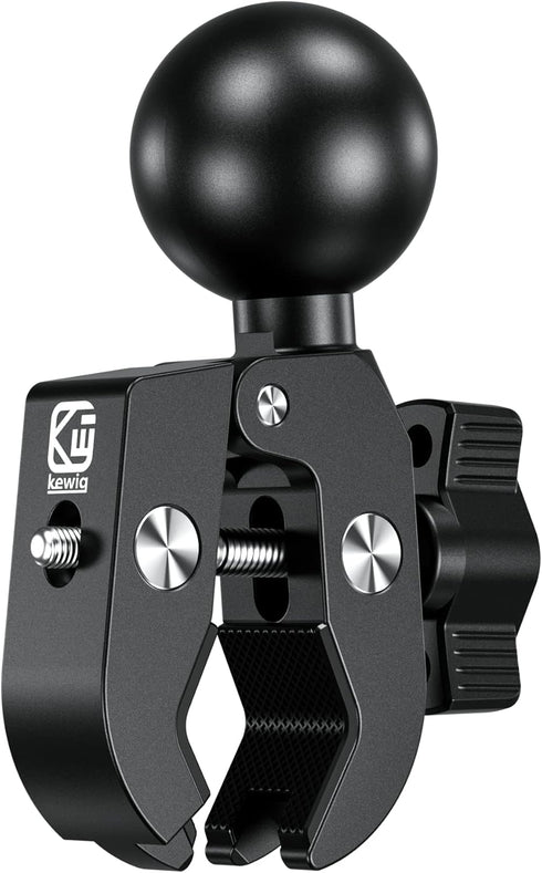 BRCOVAN 1.5'' Ball Clamp Mount Base with Aluminum Alloy Tough-Claw, Fit Handlebar Rail