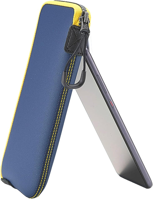 OneJoy Neoprene Phone Pouch, Lightweight Protective Cellphone Sleeve with Large Zipper Opening, Navy