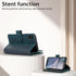 Asuwish iPhone Xs Max Wallet Case: Leather Flip Zipper, Card Holder, Tempered Glass Protector, Wrist Strap - Green.
