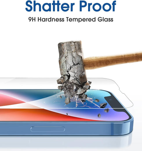 amFiIm Tempered Glass Screen Protector & Camera Lens Protector for iPhone 14 (6.1") - Easy Install, Bubble-Free,