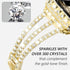 Surace Gold Apple Watch Bands 45mm for Women, Bling Diamond Rhinestone Link Bracelet with 2 in 1 Waterproof Case