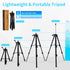 SITERAY 39 Inch 1/4"-20 5/8" Portable Tripod, Lightweight Adjustable Stand with Horizontal Bubble Level, & Thread Mount
