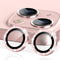 YWXTW for iPhone 15 Plus/iPhone 15 Camera Lens Protector, Glitter Metal Ring Tempered Glass