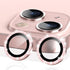 YWXTW for iPhone 15 Plus/iPhone 15 Camera Lens Protector, Glitter Metal Ring Tempered Glass