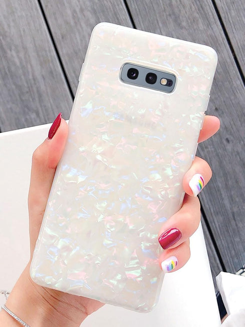 J.west Galaxy S10e Luxury Sparkle Glitter Pattern Slim Clear TPU Silicone Phone Case