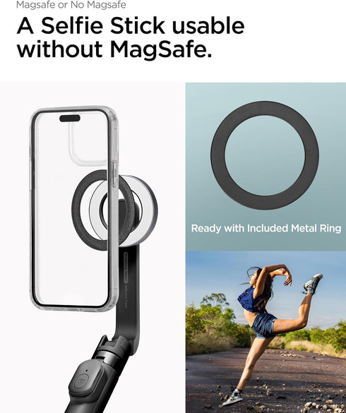 Spigen S571W (MagFit) MagSafe Selfie Stick Tripod Stand with Bluetooth Remote Control, Compatible with MagSafe Phones