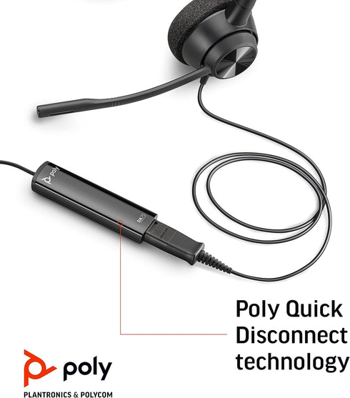 Poly DA75 USB-A/USB-C Digital Adapter - Works with Poly Call Center Quick Disconnect Headsets, Avaya, Genesys, Cisco