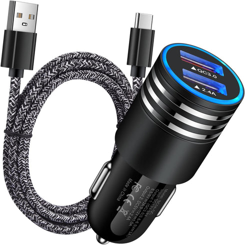 USB C Fast Car Charger for Samsung Galaxy S24 S23 S22 S21 FE S20 Ultra Z Flip 5 4/Z Fold 5 4 A15 A54 A14 A53 A03S A13