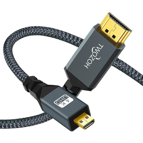 Twozoh 4K Micro HDMI to HDMI Cable 1FT, Short High-Speed Full HDMI
