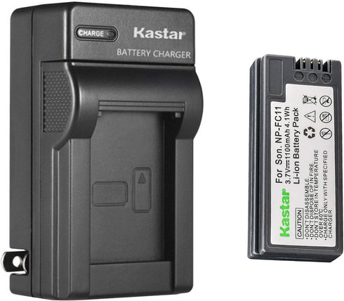 Kastar 1-Pack Battery and AC Wall Charger Replacement for Sony NP-FC11 NP-FC10 Battery and Cameras