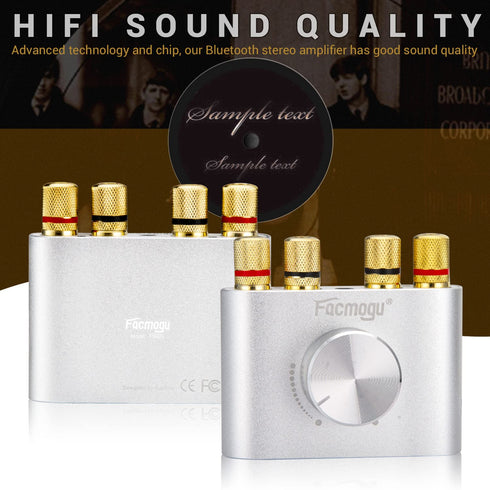 Facmogu F900S 160W Bluetooth 5.0 Mini Amplifier, 80Wx2 2.0CH Audio Power Amplifier with AUX/USB/BT Input & 12V 5A Power