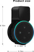Echo Dot Wall Mount Holder for 3rd Generation, Black, Space Saving Alexa Accessories with Built-in Cable Management