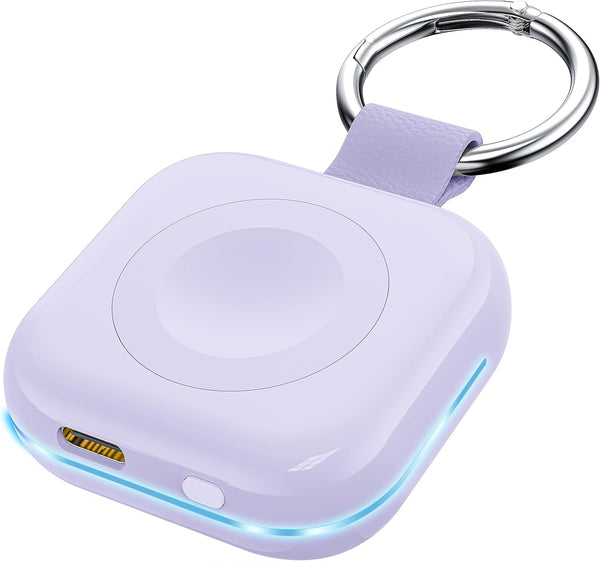 Portable Travel Charger for Apple Watch Series 8, Wireless iWatch Charger 1200mAh Power Bank with Charging Cable