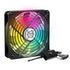 ELUTENG USB Computer Cooling Fan with 7 Color RGB Lighting, 3 Speed Controller