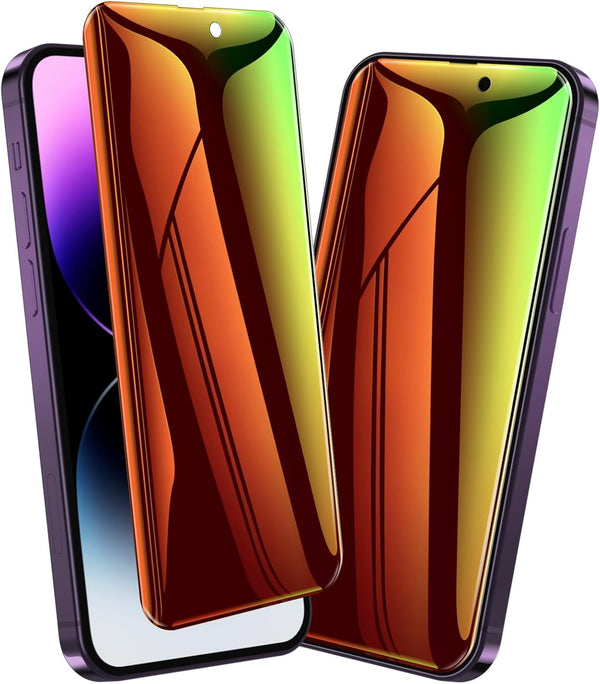 Fotbor iPhone 14 Pro Max Privacy Screen Protector, 2 Pack Colorful Gradient Anti-Spy, 6.7 Inch Flexible Film