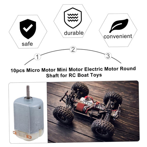 20pcs POPETPOP Motor Round Shaft Electric Motor for Toy Boats for Projects Easy to Install High Reliability