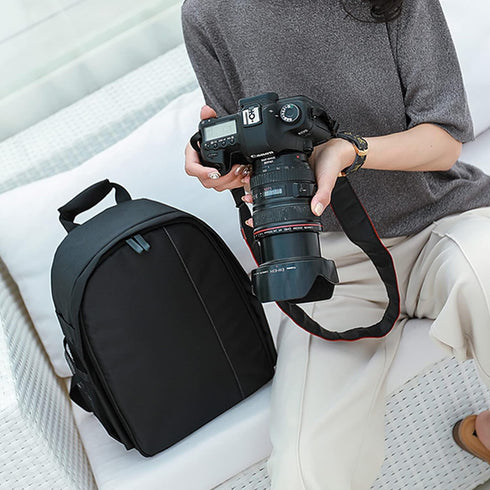 Camera Backpack for DSLR/SLR, Professional Photography Bag for Canon Nikon Sony Digital Lens, Grey