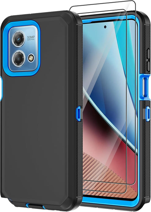 Annymall Case for Motorola Moto G Stylus 4G 2023, Full Body Shockproof Drop Protection with 2 Screen Protectors -