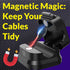 Generic 12-Pack 4 Cord Organizer Holder with Cable Ties Magnetic Cable Clips with Strong Adhesive Easy-Open Wire