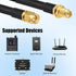 RG8X 20FT,Ultra 50 MOOKEERF SMA Male to SMA Female Coaxial Cable Low Loss SMA Extension Cable ohm for Router,GPS,RF