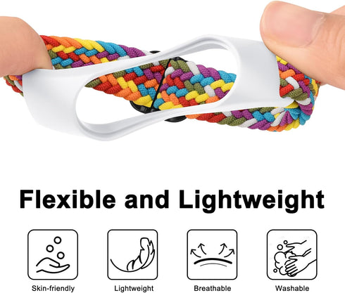 Soft Braided Nylon Elastic Bands for Amazfit Band 5, Replacement Sport Strap for Women Men Accessories