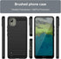 Shockproof Carbon Fiber Jacket Phone Case for Nokia C110, Scratch Resistant Soft TPU, Black
