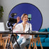 Cosmos 1 43 110 cm Pc Blue Screen Backdrop in / Diameter Foldable Portable Photography Background Green Screen Chroma