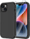 Annymall Black Case for iPhone 14 with 2 Screen Protectors, Heavy Duty Shockproof Rugged 3-Layer Cover