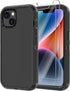 Annymall Black Case for iPhone 14 with 2 Screen Protectors, Heavy Duty Shockproof Rugged 3-Layer Cover