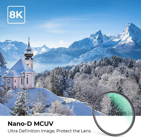 K&F Concept 46mm MC UV Protection Lens Filter Ultra-Slim 24-Layer Multi-Coated Waterproof UV Filter for Camera Lens (D Series)