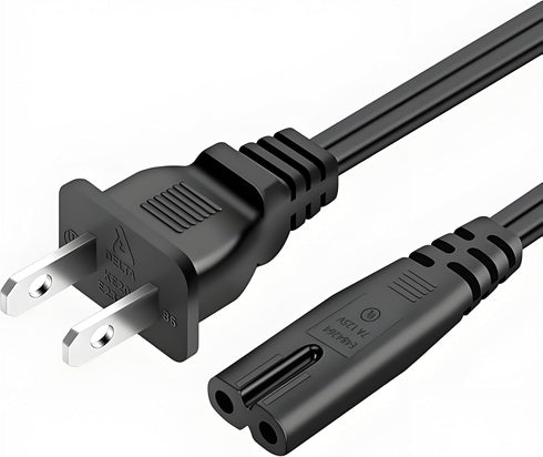 Goffeu 2 Prong TV Power Cord for LG 24" 28" 32" 40" 43"