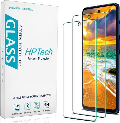 HPTech Tempered Glass Screen Protector for Motorola Moto Edge (2021) / Moto Edge 5G UW - 9H Hardness, Anti-Scratch,