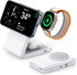 Wireless Charging Station with 20W USB C Adapter, 3 in 1 Magnetic Foldable Travel Charger Stand for iPhone 12 13 14 15