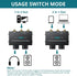 YGiTK 2-Way 2-in-1-Out/ 1-in-2-Out 3.5mm Stereo Audio Switcher Bi-Directional Aux & RCA L/R Audio Switch Selector Box