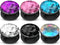 6 Pieces Plastic Disco Crystal Phone Grip, Collapsible Holder for Smartphone and Tablets