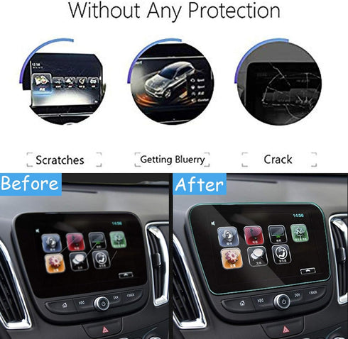 TTCR-II Tempered Glass Screen Protector - Compatible with Chevrolet Malibu Premier 2016-2025, LS/RS 2019-2025