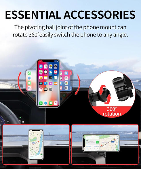 MaserWeller LC250 2024 2025 2026 8/12.3-Inch 360 Car Phone Holder for Toyota Land Cruiser Accessories Screen Fixed