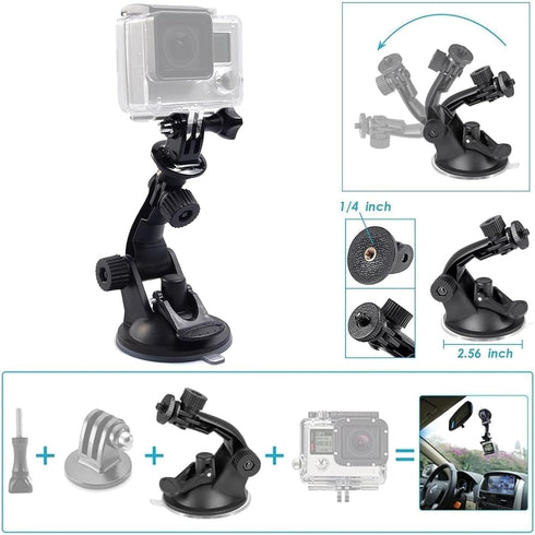 Action Camera Accessories Kit, Compatible with Gopro Hero 13 12 11 10 9 8 and More