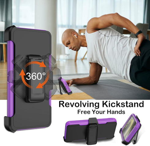Shop Samsung Galaxy S24 Plus Case (6.7") - Heavy Duty Rugged Cover with Belt Clip, Kickstand & Built-in Screen