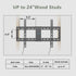 UL Listed Fixed TV Wall Mount - Fits 37-82 Inch TVs, Low Profile Bracket with Quick Release Lock, Max VESA 600x400mm