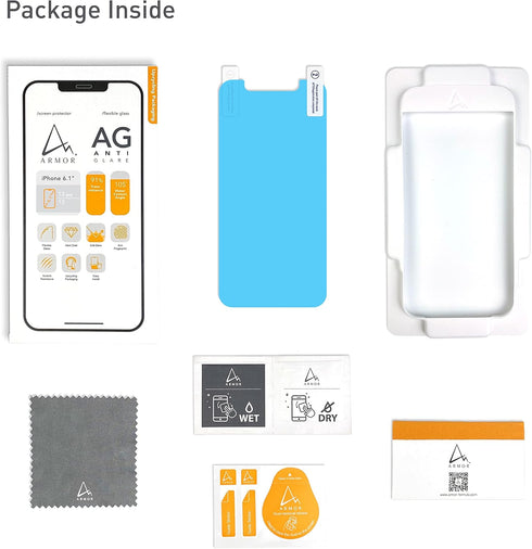 ARMOR Anti-Glare Flexible Glass Screen Protector for iPhone 13 Pro / 13, Anti Blue-Light Protection
