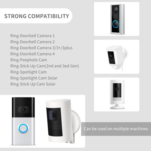 1 Pack Battery Replacement - For Video Ring-Doorbell Camera 1/2/3/4, Rechargeable Upgraded Cam Batteries (2nd & 3rd Gen)