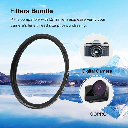 PULUZ 52mm Lens Filter Adapter Ring for GoPro HERO11 Black / Mini / HERO10 / HERO9 Camera Accessories