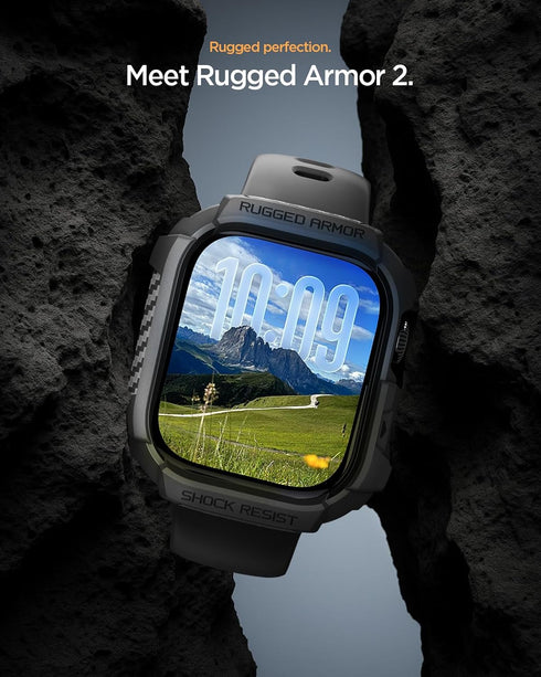 Spigen 11 11/10 42mm for Apple Watch Series Case, Rugged Armor Compatible with Series Durable Protective TPU Flexible