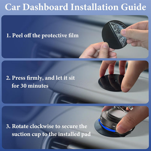 LONGQUAN 360 [89+LBS 2600gf 17/16/15/14/13/12 Upgraded Vacuum Magnetic Car Phone Holder, Strong Suction Cup Phone Mount