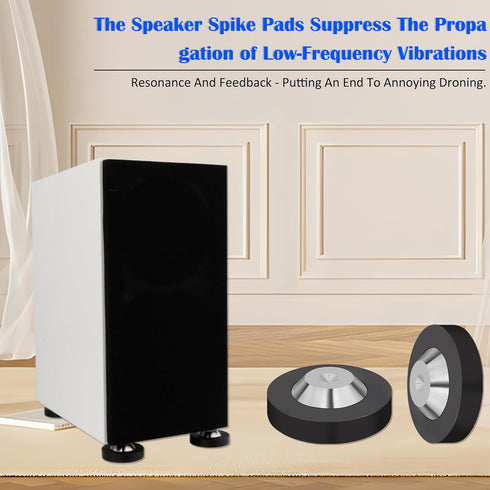 Monosaudio 39x13mm Speaker Spike Floor Protectors, Stainless Steel Isolation Feet Pads for HiFi Speaker/Audio (4Pcs