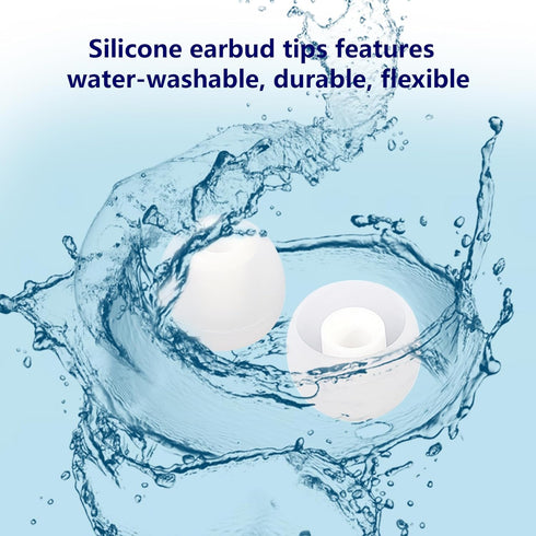 Silicone Earbud Replacement Tips, Fit for in-Ear Headphones (Inner Hole 3.8mm -5.1mm), 9 Pairs Earbud Covers