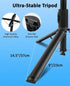 WOVTE 67" Automatic Phone Tripod, Auto-Open Selfie Stick Tripod with Wireless Remote, Portable Travel Phone Stand