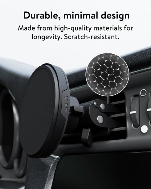 Mous MagSafe Compatible Vent Mount, MagSafe Car Mount for iPhone 15, 14, 13, 12 Series Phones, MagSafe Accessories