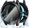Goton Waterproof Case for Galaxy Watch 6, Tempered Glass Face Cover for Samsung Watch 6 Accessories 44mm, Privacy Black